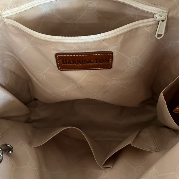 Barrington Burgundy and Brown Tote Bag - Picture 3 of 11